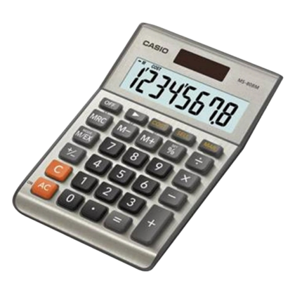 Casio MS-80BM 8 Digit Desktop Calculator, Cost/Sell/Margin, Brushed Nickel